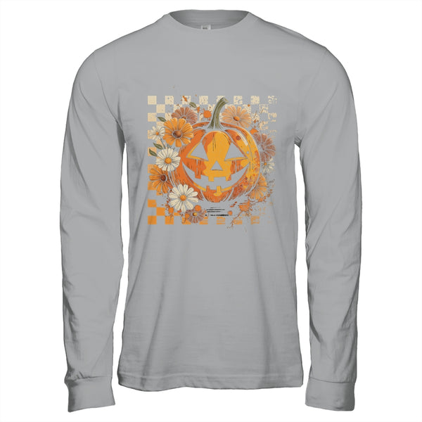 Boho Floral Pumpkin Halloween Thanksgiving Autumn Fall Shirt Hoodie Long Sleeve T Shirt Sport Grey 600x.jpg