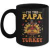 I m The Papa Turkey Matching Family Thanksgiving Costume Mug 11oz Mug Black front 600x.jpg
