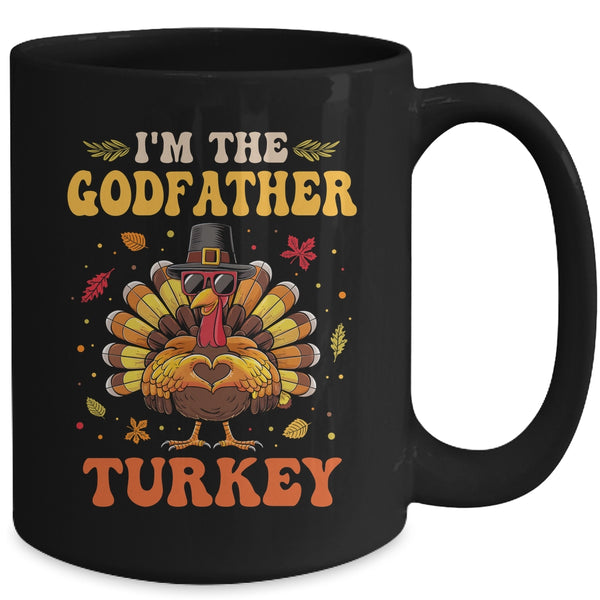 I m The Godfather Turkey Matching Family Thanksgiving Costume Mug 15oz Mug Black back 600x.jpg