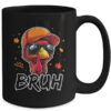 Turkey Face Thanksgiving Bruh Meme Boys Men Turkey Funny Mug 15oz Mug Black back 600x.jpg
