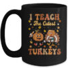 Retro I Teach The Cutest Turkey Thanksgiving Pumpkin Teacher Mug 15oz Mug Black front 600x.jpg
