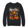 Hello Fall Pumpkin And Books Reading Lovers In Autumn Fall Shirt Sweatshirt Crewneck Sweatshirt Black 600x 1.jpg