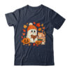 Cute Ghost Reading Book Lovers Autumn Fall Halloween Ghost Shirt Sweatshirt Classic T Shirt Navy 600x.jpg