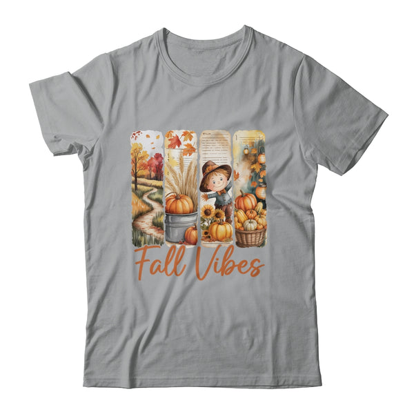 Fall Vibes Pumpkin Girls Autumn Vibes Scarecrow Thanksgiving Shirt Sweatshirt Classic T Shirt Sport Grey 600x.jpg