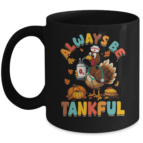 Respiratory Therapist Thanksgiving Nurse Autumn Fall Turkey Mug 11oz Mug Black front 600x.jpg