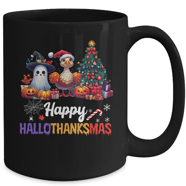 Retro Halloween Thanksgiving Christmas Happy HalloThanksMas Mug 15oz Mug Black back 600x.jpg
