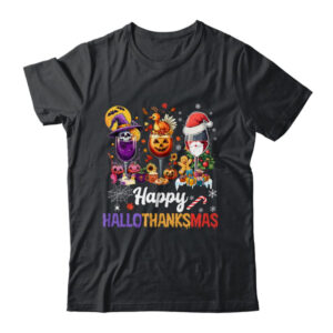 Happy Hallothanksmas Halloween Thanksgiving Christmas Drink Classic T Shirt Black 600x.jpg