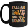 Fall In Love With Reading Book Autumn Pumpkin And Teacher Mug 15oz Mug Black front 600x.jpg