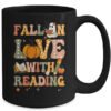 Fall In Love With Reading Book Autumn Pumpkin And Teacher Mug 15oz Mug Black back 600x.jpg