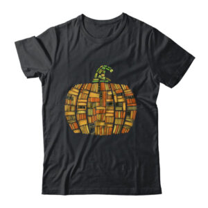 Vintage Book Pumpkin Autumn Fall Librarians Bookworm Teacher Classic T Shirt Black 600x.jpg