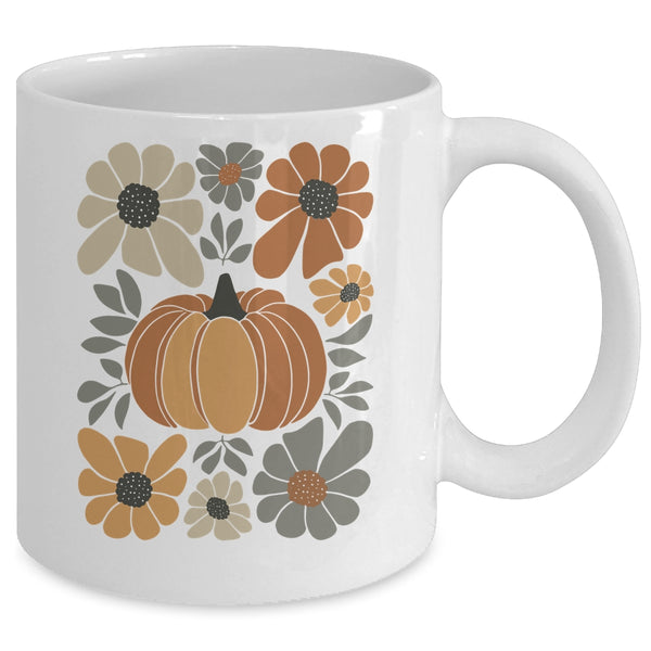 Leopard Pumpkin Floral Retro Fall Retro Autumn Vibes Season Mug 11oz Mug White back 600x.jpg