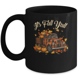It s Fall Y all Pumpkin Truck Autumn Hello Fall Tree Mug 11oz Mug Black front 600x.jpg