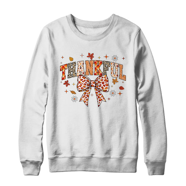 Thankful Coquette Bow Fall Autumn Season Thanksgiving Season Crewneck Sweatshirt White 600x.jpg