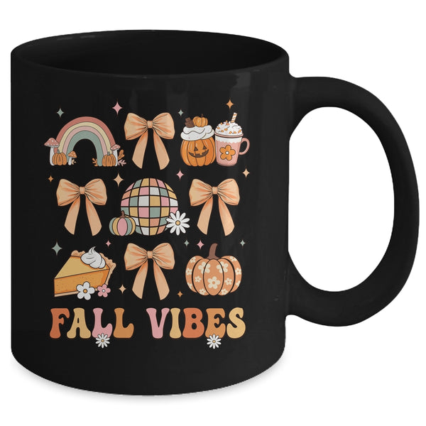 Retro Coffee Fall Vibes Autumn Coquette Pumpkin Thanksgiving Mug 11oz Mug Black back 600x.jpg