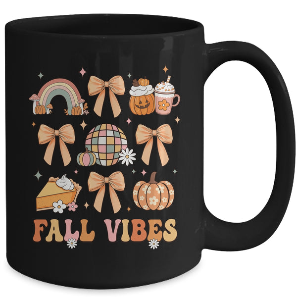 Retro Coffee Fall Vibes Autumn Coquette Pumpkin Thanksgiving Mug 15oz Mug Black back 600x.jpg