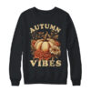 Autumn Vibes For Women Pumpkin Fall Graphic Thanksgiving Crewneck Sweatshirt Black 600x.jpg