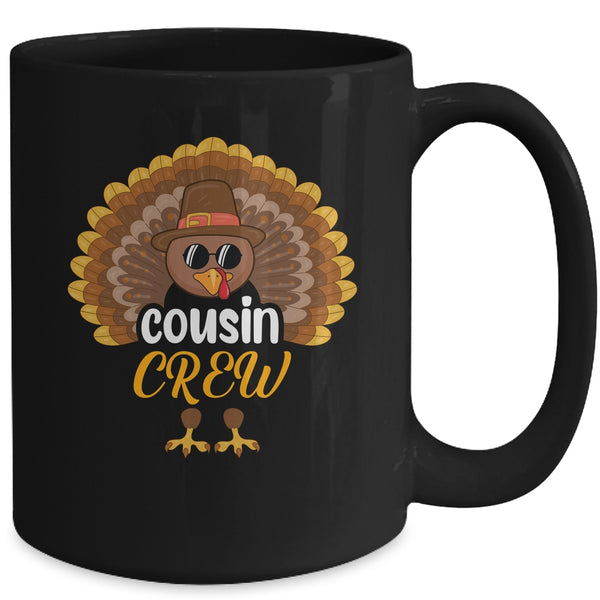 Thanksgiving Cousin Crew Turkey Group Matching Family Mug 15oz Mug Black back 600x.jpg