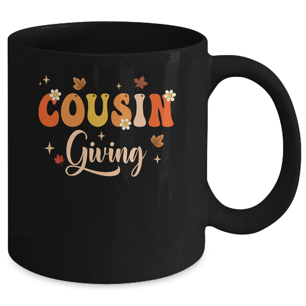 Cousin Crew Thanksgiving Family Matching Turkey Day Fall Mug 11oz Mug Black back 600x.jpg