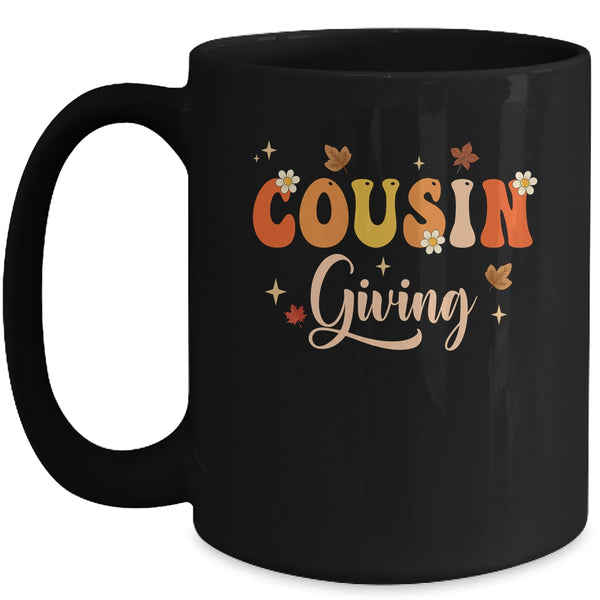 Cousin Crew Thanksgiving Family Matching Turkey Day Fall Mug 15oz Mug Black front 600x.jpg