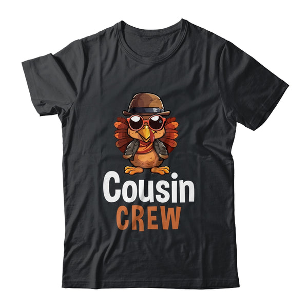 Funny Cousin Crew Turkey Cool Thanksgiving Family Matching Classic T Shirt Black 600x.jpg