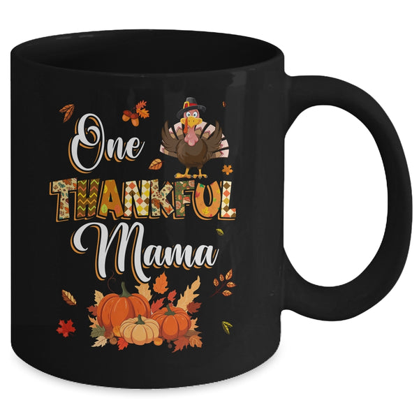 One Thankful Mama Fall Leaves Autumn Grandma Thanksgiving Mug 11oz Mug Black back 600x.jpg