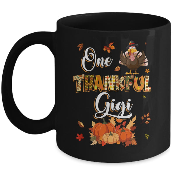 One Thankful Gigi Fall Leaves Autumn Grandma Thanksgiving Mug 11oz Mug Black front 600x.jpg