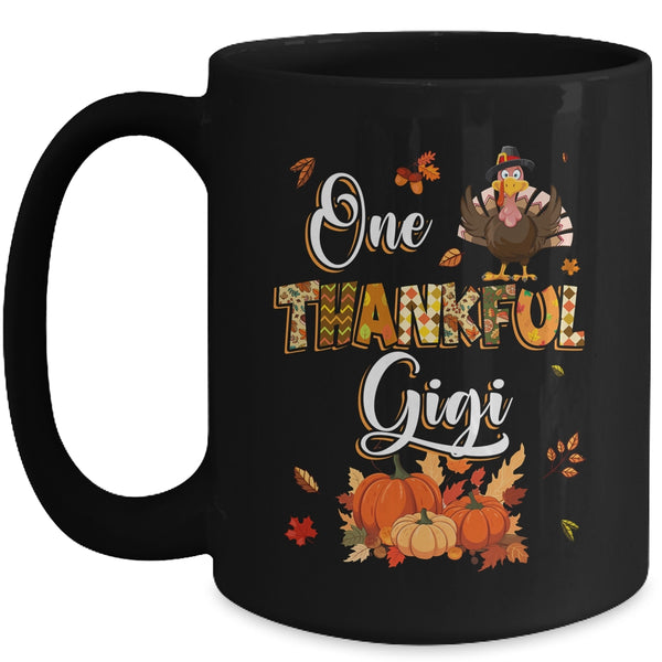 One Thankful Gigi Fall Leaves Autumn Grandma Thanksgiving Mug 15oz Mug Black front 600x.jpg