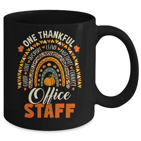 Thankful Office Staff Thanksgiving School Secretary Office Mug 11oz Mug Black back 600x.jpg