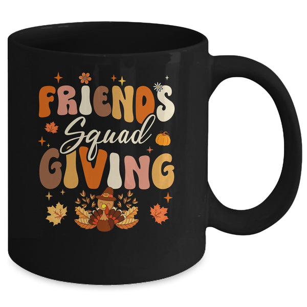 Retro Groovy Friendsgiving Squad Team Turkey Thanksgiving Mug 11oz Mug Black back 600x.jpg