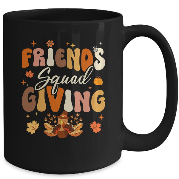 Retro Groovy Friendsgiving Squad Team Turkey Thanksgiving Mug 15oz Mug Black back 600x.jpg