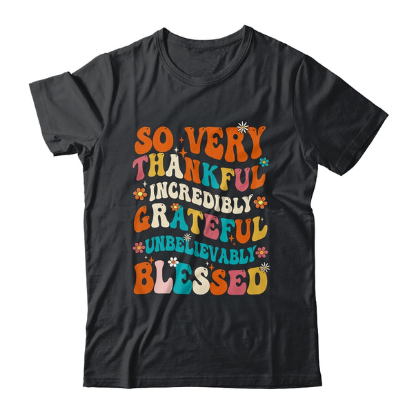 Thankful Grateful Blessed Happy Thanksgiving Day Funny Classic T Shirt Black 600x.jpg