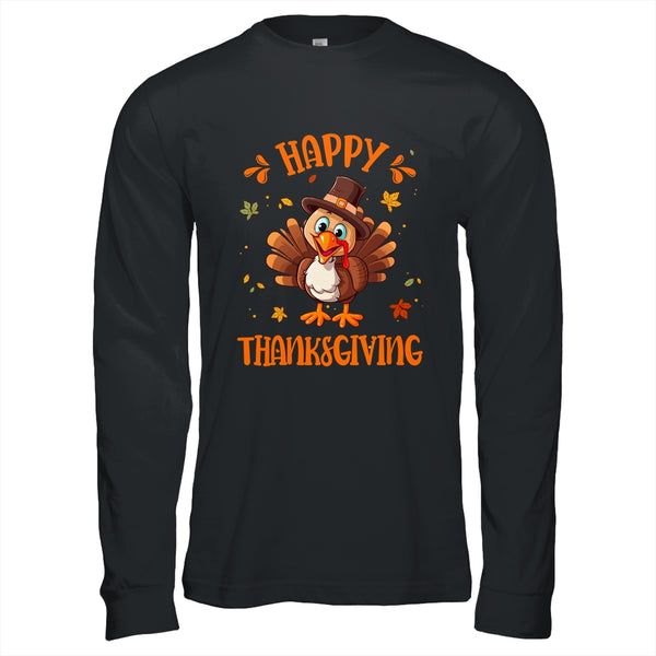 Happy Thanksgiving For Turkey Day Family Dinner Long Sleeve T Shirt Black 600x.jpg