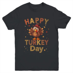 Happy Turkey Day 2023 Autumn Fall Thanksgiving Family Kids Youth Youth T Shirt Black 600x.jpg
