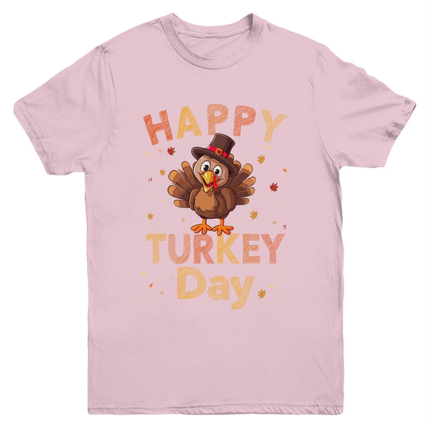 Happy Turkey Day 2023 Autumn Fall Thanksgiving Family Kids Youth Youth T Shirt Light Pink 600x.jpg