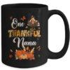 One Thankful Nana Fall Leaves Autumn Grandma Thanksgiving Mug 15oz Mug Black back 600x.jpg
