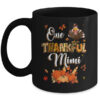 One Thankful Mimi Fall Leaves Autumn Grandma Thanksgiving Mug 11oz Mug Black front 600x.jpg