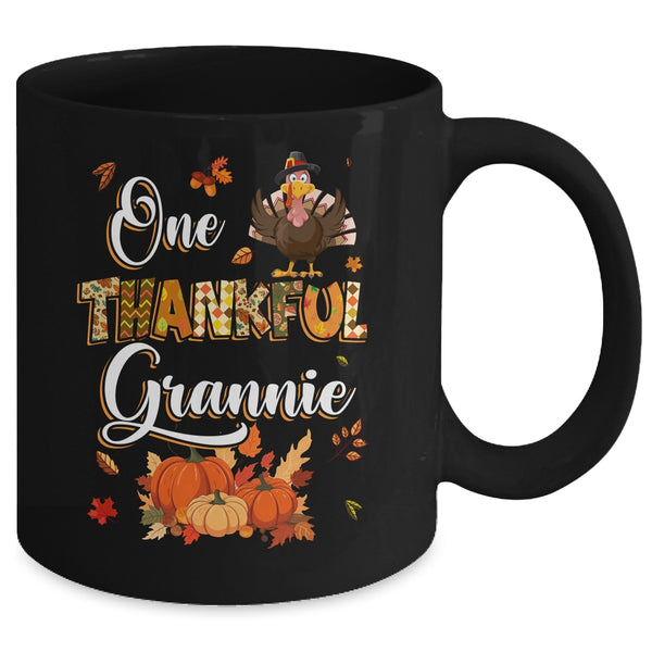 One Thankful Grannie Fall Leaves Autumn Grandma Thanksgiving Mug 11oz Mug Black back 600x.jpg