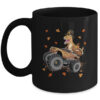 Happy Thanksgiving Dinosaur Turkey Riding Truck Kids Boys Mug 11oz Mug Black front 600x.jpg