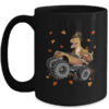 Happy Thanksgiving Dinosaur Turkey Riding Truck Kids Boys Mug 15oz Mug Black front 600x.jpg
