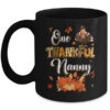 One Thankful Nanny Fall Leaves Autumn Grandma Thanksgiving Mug 11oz Mug Black front 600x 1.jpg