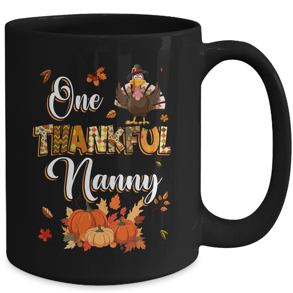 One Thankful Nanny Fall Leaves Autumn Grandma Thanksgiving Mug 15oz Mug Black back 600x 1.jpg