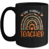 One Thankful Teacher Thanksgiving Rainbow Leopard Fall Mug 15oz Mug Black front 600x.jpg