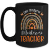 One Thankful Montessori Teacher Thanksgiving Rainbow Teacher Mug 15oz Mug Black front 600x.jpg