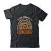 One Thankful Teacher Thanksgiving Rainbow Leopard Fall Classic T Shirt Black 600x.jpg