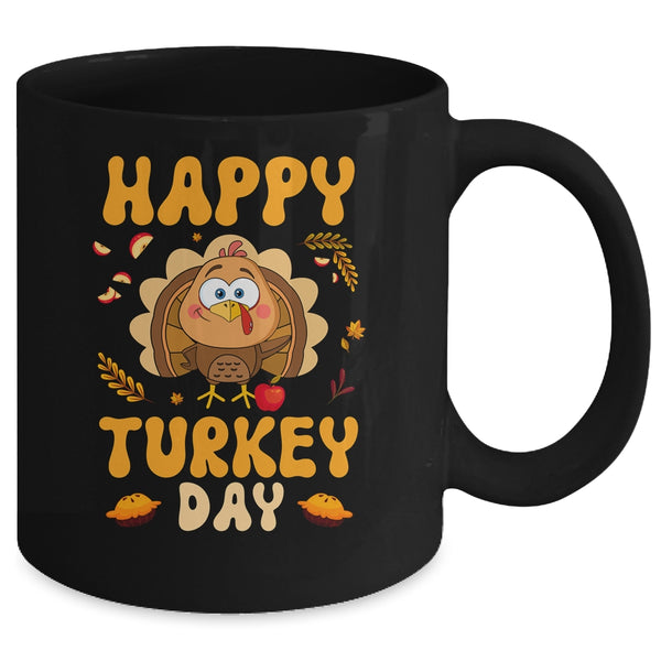 Happy Turkey Day Thanksgiving Day Funny Turkey Thanksgiving Mug 11oz Mug Black back 600x.jpg