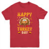 Happy Turkey Day Thanksgiving Day Funny Turkey Thanksgiving Youth Youth T Shirt Red 600x.jpg