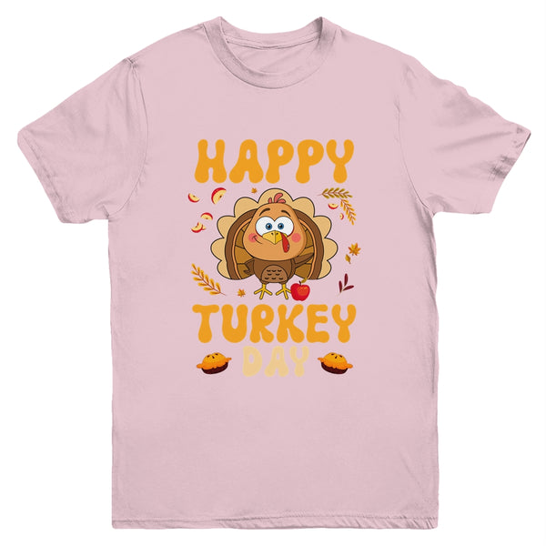 Happy Turkey Day Thanksgiving Day Funny Turkey Thanksgiving Youth Youth T Shirt Light Pink 600x.jpg
