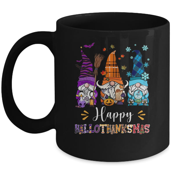 Happy Hallothanksmas Gnomes Halloween Thanksgiving Christmas Mug 11oz Mug Black front 600x.jpg