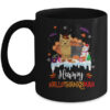Yorkie HalloThanksMas Halloween Thanksgiving Christmas Mug 11oz Mug Black front 600x.jpg