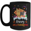 Yorkie HalloThanksMas Halloween Thanksgiving Christmas Mug 15oz Mug Black front 600x.jpg